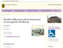 Tablet Screenshot of amtsgericht-maulbronn.de